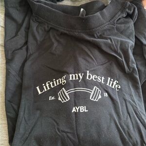 AYBL Black 'Lifting My Best Life' Tee